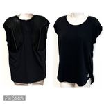 Reebok Cap Sleeve Scoop Neck Back Mesh Pullover Workout Top Solid Black Small Photo 1