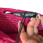 ZARA  Pink Satin Ruffle Cropped Sleeveless Ruffle Tank Top size XS NEW Tags Photo 2