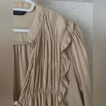 ZARA  NWT ruffe pleated button elegant top Photo 3
