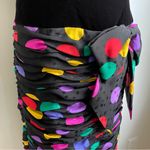 Saks 5th Avenue Vintage Saks Fifth Avenue Velvet Silk Polka Dot Drop Waist Party Dress Bow 10 Photo 2