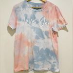 Love One International Faded Pink & Blue Tie Dye Tee Size M Photo 3