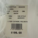 Cathedral Wedding Veil NWT 2 Tier Women’s One Size White Pearl Bridal Photo 4