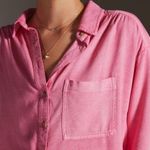 Pilcro Anthropologie  Boyfriend Buttondown Pink size L Photo 2
