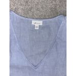 J. Jill Love Linen Blue Sleeveless Tank Dress Size L Midi Pockets Shift Sheath Size L Photo 5