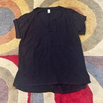Love Vintage Black Oversized V Neck Short Sleeve T Shirt Women’s Medium Photo 0