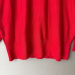 JM Collection  Red Boat Neck Sweater with Gold Button Detail sz L Holiday Photo 8