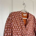 Emerson Fry India Collection Frances Dress Maxi Gigi Print Orange Size L Photo 7