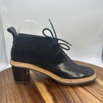 Clarks  Trace Glow Ankle Boots Black Leather Lace Up Heels Preppy Women's 8.5 M Photo 4