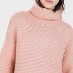 ZARA  Soft Pink Blush Chunky Knit Cowl Neck Sweater Photo 1