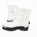 Jeffrey Campbell  Devout White Chunky Platform Ankle Boots Size 7 Photo 5