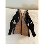 Clarks  Womens Sz 9 Sandals Wedge Ultimate Comfort Collection Black Leather Photo 6