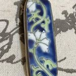 Floral Pottery Pendant Necklace Blue Photo 0