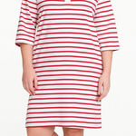 Draper James  Mariner Nautical Stripe V-Neck T-Shirt Dress - Size 1X💛 Photo 0