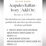 Walter Baker NWT  Acapulco Kaftan Swim Party Cover-up Dress in Ivory One Size Photo 3