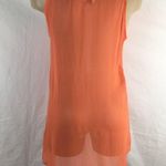 Guess  Orange Sleeveless Sheer Sequin Shoulder Tank Top S Photo 1
