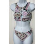 Nanette Lepore  Hannah High Neck Marrakesh Megerie‎ Bikini Set Swim Set Size 10 Photo 3