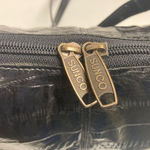 SUNCO EEL Skin Black Handbag Crossbody Large 9.5X4X11‎ Photo 8