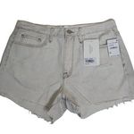 frame denim FRAME Womens 31 Le Brigette High Waist Raw Hem Denim Shorts in Calverton NEW Photo 0
