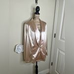 NTM: Savanna Jane NWT Satin Champagne Colored Soft Blazer Size 1X Gold Photo 5
