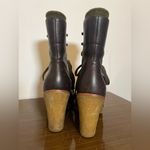 UGG  Fabrice Brown Leather Olive Wool High Calf Boots Size 7 1001267 RARE HTF Photo 3