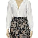 Sézane Carolina Mini Skirt, Black/Floral Print, FR46/US14 Photo 7