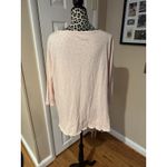 Talbots  Pink Boat Neck 3/4 Sleeve T-Shirt 3X Embroidered Scallop Hem Cotton Photo 1