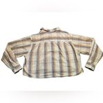 Urban Outfitters  Cropped Plaid Long Sleeve Button Down Top Photo 1