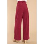 Red Dress Boutique NWT  Courderoy Pants High Waisted Wide Leg Maroon Size Medium Photo 1