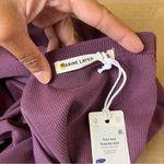 Marine layer  Lexi Rib Sun-In Longsleeve Crew Tee in Windsor Wine Photo 7