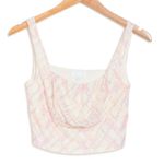Abound  bustier cream pink purple tank crop top Photo 2