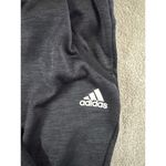 Adidas  Pants Medium Heather Black Joggers Ankle Zip Pockets Logo Stretch Women M Photo 1