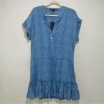 Veronica Beard Hanne Blue Tiered Dress Photo 2