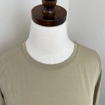 Lafayette 148 New York Women's Long Sleeve Cotton Knit Top Taupe Beige Tee J807 Tan Size M Photo 2