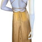 Show Me Your Mumu  Godshaw Goddess Tie Back Gown True Gold Luxe Satin’s Dress. Photo 10