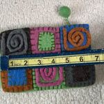Handmade Rising Tide Felt Wool Clutch Coin Purse Green Photo 4