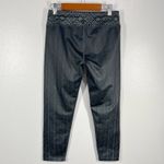 prAna Crop Leggings Athletic Yoga Workout Print Made in USA Black Gray Medium Photo 1