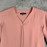 Nine West Blouse V-Neck Long Sleeve Business Casual Top Office Blush Pink Size S Photo 2