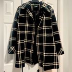 Apt. 9  black white plaid pea coat XL Photo 1