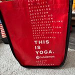 Lululemon Red This Is Yoga Canvas Tote Bag Photo 3
