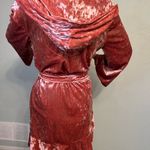 Betsey Johnson dark Pink Velvet Robe with Ruffled Collar Photo 9