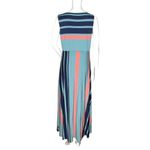 Soft Surroundings  Women's Lina Dress Striped Jersey‎ Knit Maxi Photo 3