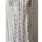 Reformation  Lacey Dress Sz 12 White Floral Tie Back Smocked Spring Easter Bridal Photo 0