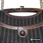 Apt. 9  Womens Clutch Purse Handbag Bagette with Chain Strap Black Brown Silver Photo 2