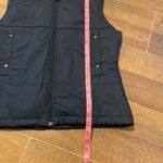 Lacoste Vest Womens 42 Black Puffer Full Zip Logo Windbreaker Photo 4