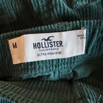 Hollister NWT  Ultra High-Rise Corduroy Mini Skirt Teal Green Button Front M Photo 3