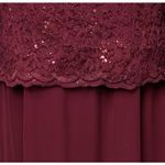 Formal Gown Women's 3XL Burgundy Evening Wear Lace Sequin Chiffon Elegant Glam! Red Size undefined Photo 6