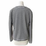 Premise  Striped Moto Jacket Black & White Size 8 NEW Photo 4