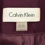 Calvin Klein  Plum Women’s Blazer with Faux Leather Collar Photo 9