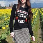 Ultra Flirt Graphics Fries Sweater Photo 0