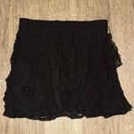 Wet Seal Vintage Y2K 2000s Sparkly Ruffle Black Mini Skirt - Medium Photo 0